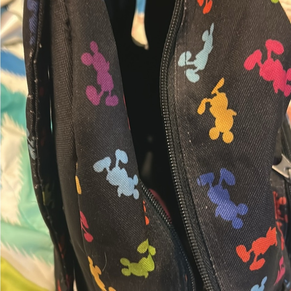 Disney Multicolor Mickey Mouse Pattern Backpack - image 3
